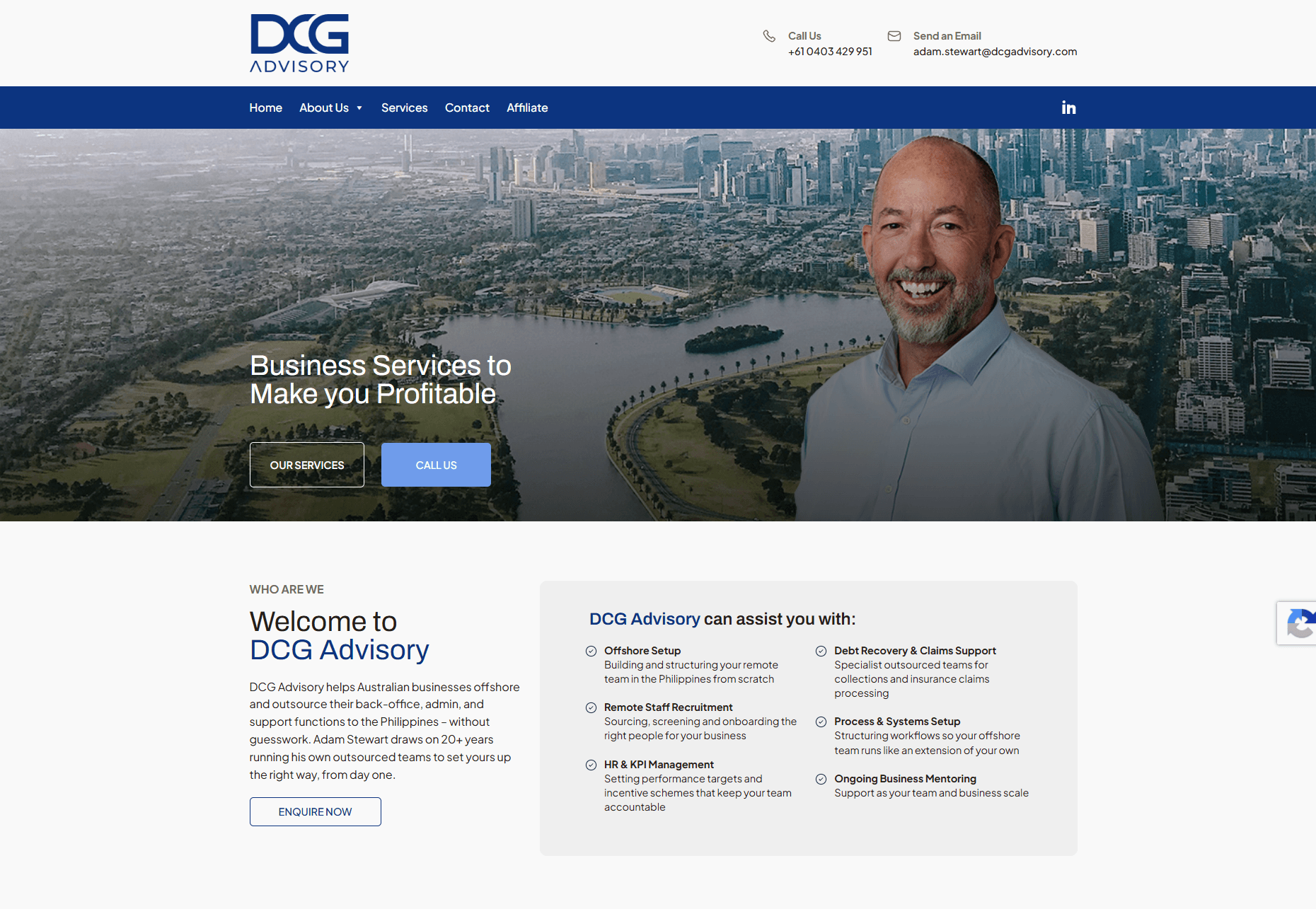 Outsourcing & Offshoring Services Website screenshot 1